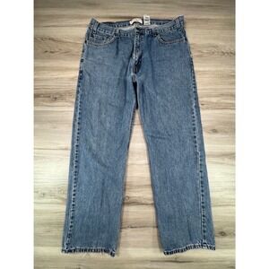 Levi Strauss Signature Regular Fit Straight Leg Blue Denim Jeans Mens W42 L32